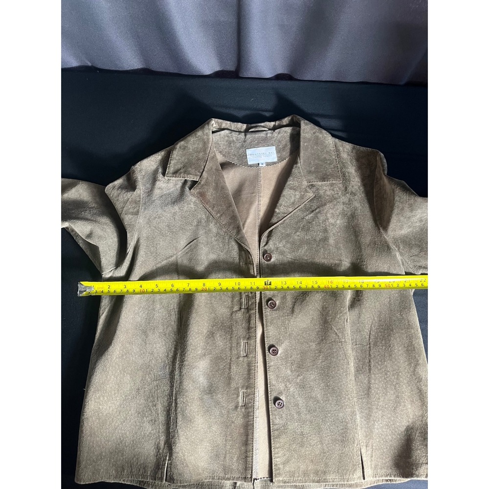Monterey Bay Olive Suede Button-Front Jacket - Picture 5 of 7